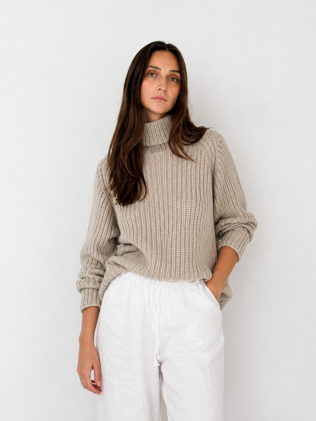 Oliver Mock Neck in Wool